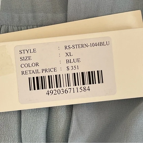 Rococo Sand Georgette Sequin Star Blue Mini Dress Size XL - Picture 12 of 13